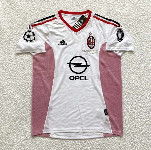 Paolo Maldini AC Milan White Retro Soccer Jersey - Picture 1 of 7